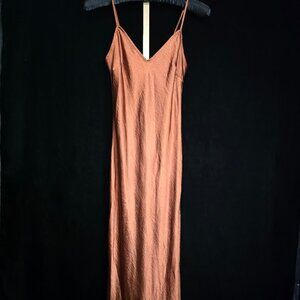 NWT Audrey 3+1 Maxi Length Slip Dress in Copper S